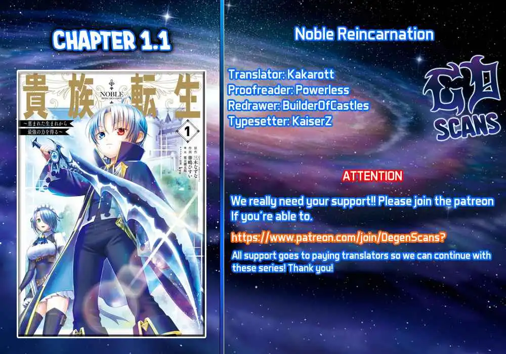 Noble Reincarnation ~Blessed With the Strongest Power From Birth~ Chapter 1.1 1